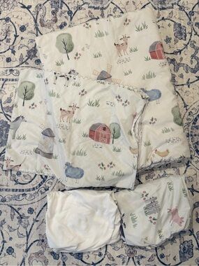 Sweet Jojo Designs Farm Animal Baby Quilt Set